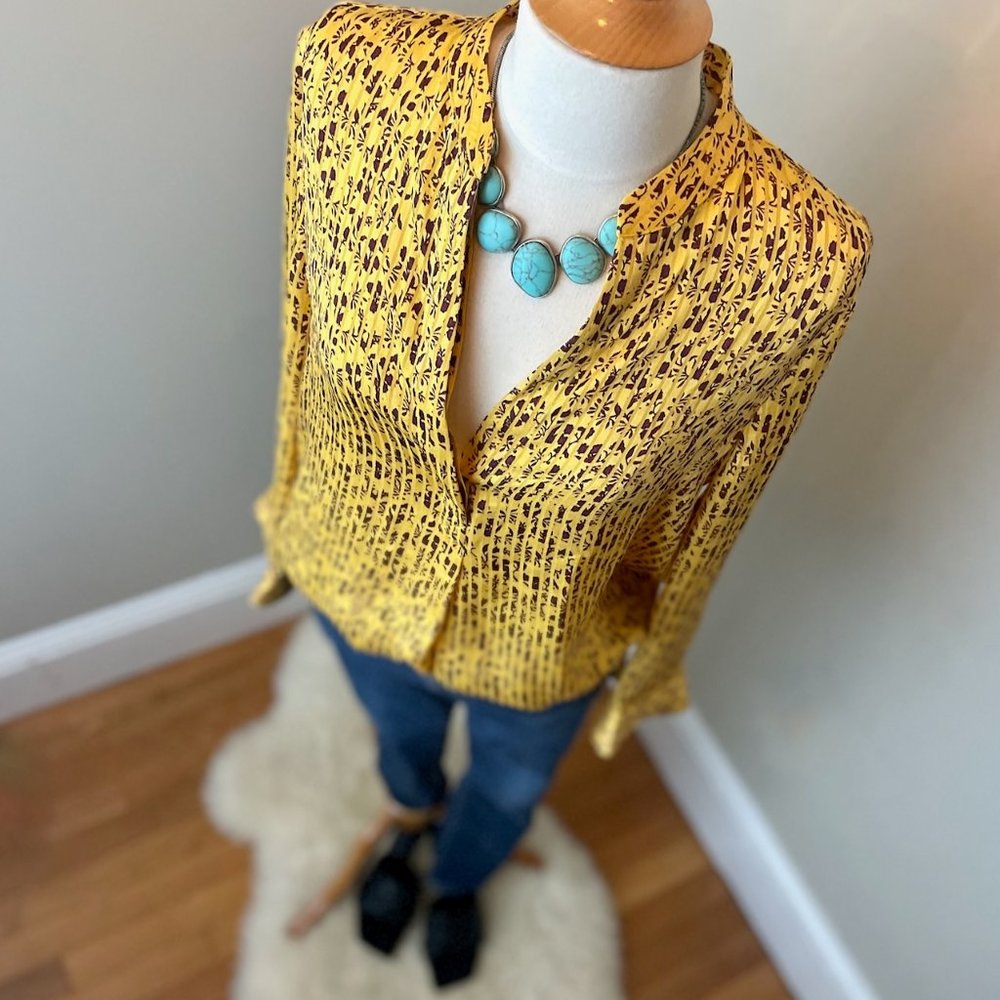 Alice & Olivia Rome Floral Tuscany Printed Blouse, Size M, NWOT